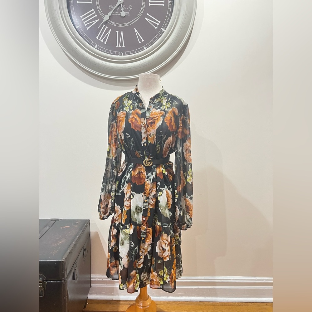 Size 16 Julia Jordan floral swing dress with lining